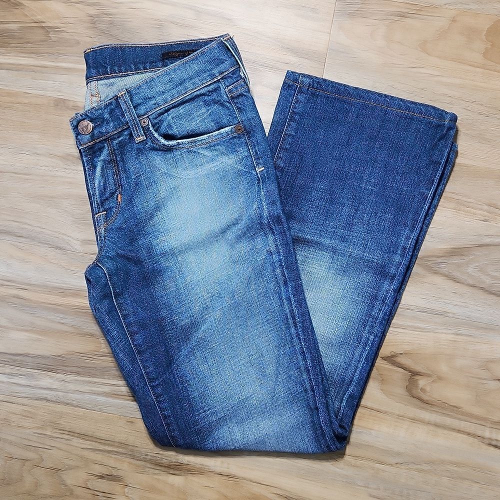 🔹️Anthropologie Citizens of Humanity Blue Elle Low Rise Boot Cut Jeans 6/28